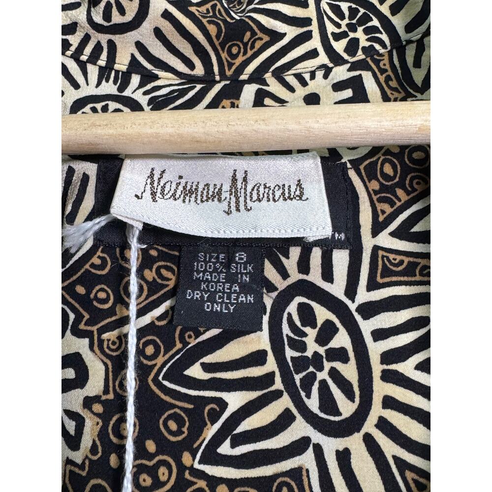Vintage Neiman Marcus Gillian 100% Silk Midi Dress Size 8 - Picture 9 of 9